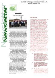 Newsletter 2008 12 - Golfclub Schlossgut Neumagenheim eV