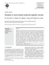 Tocolysis in term breech external cephalic version - Rima