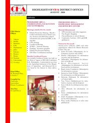 highlights of cha district offices - Consortium of Humanitarian Agencies
