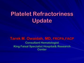 Platelet Refractoriness Update - RM Solutions