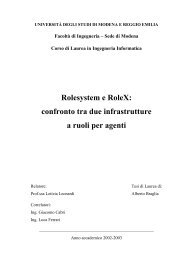 Tesi Completa (PDF) - Agentgroup - UniversitÃ  degli studi di ...