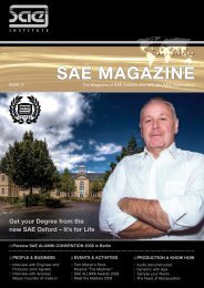 SAE MAGAZINE - SAE Alumni Association - SAE Institute