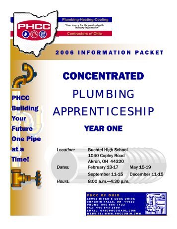 plumbing apprenticeship - PHCC Ohio