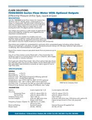 7000/8000 Series Flow Meter With Optional Outputs - Clark Solutions