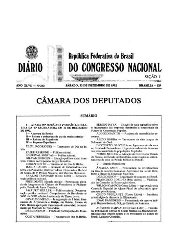 DO CONGRESSO NACIONAL DIÃRIO - CÃ¢mara dos Deputados