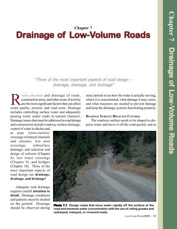 Chapter 7 Drainage of Low-Volume Roads