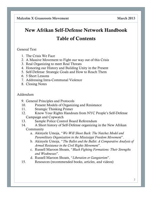 MXGM Self-Defence Manual