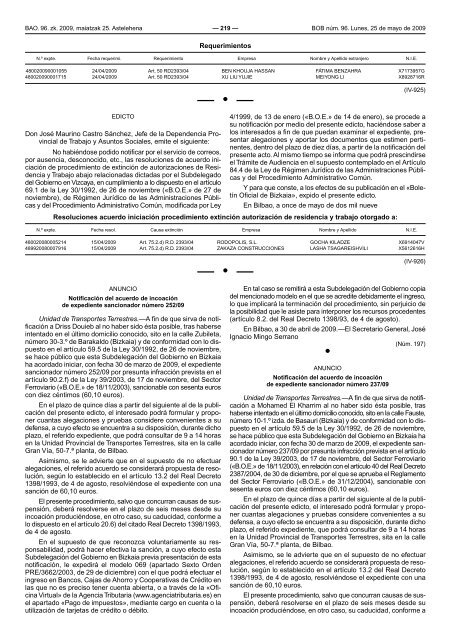 bizkaiko aldizkari ofiziala boletin oficial de bizkaia - Euskadi.net