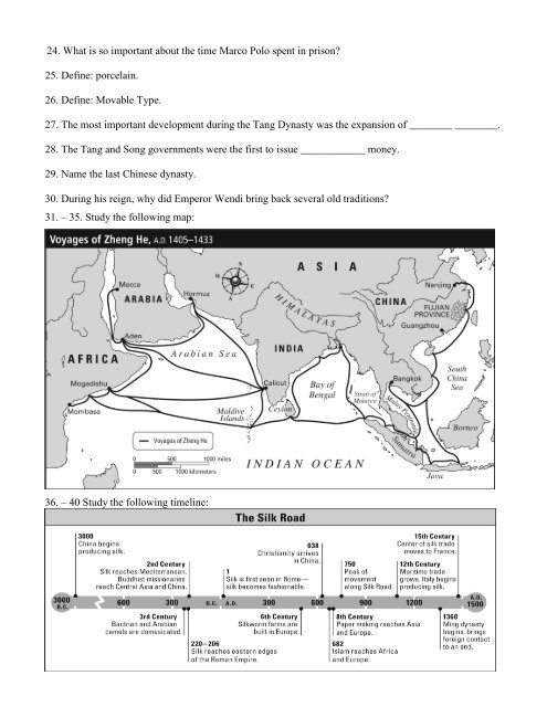 China Test Study Guide - TheMattHatters