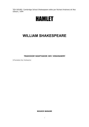 HAMLET - boukie banane