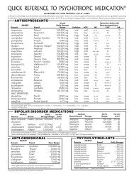 quick reference to psychotropic medicationÂ® - The Balanced Mind ...