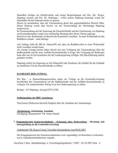 Protokoll 28.02.2007.pdf - Gemeinde Bad Gastein