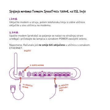 spajanje modema Thomson speedTouch 780Wl na dsl liniju