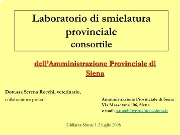 Laboratorio di smielatura provinciale consortile [file .pdf] - Sardegna ...