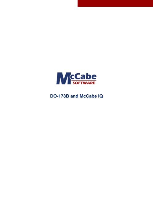 DO-178B and McCabe IQ - McCabe and Associates