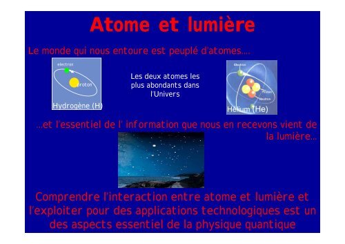 Atome et lumiÃ¨re