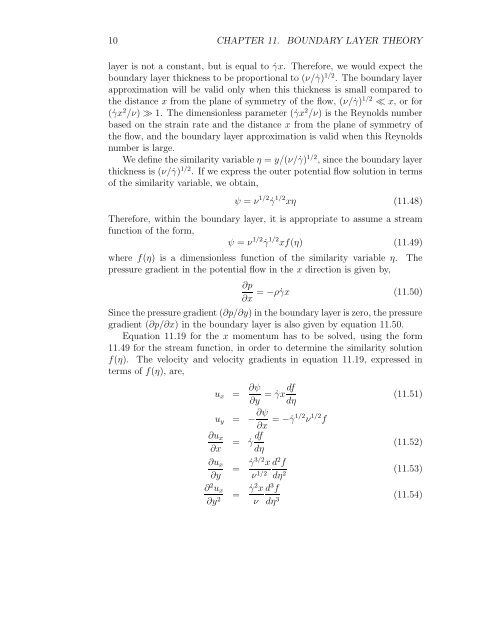 Chapter 11 Boundary layer theory