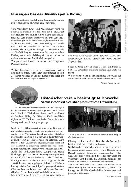 Gemeindereport November 2013 - Gemeinde Piding