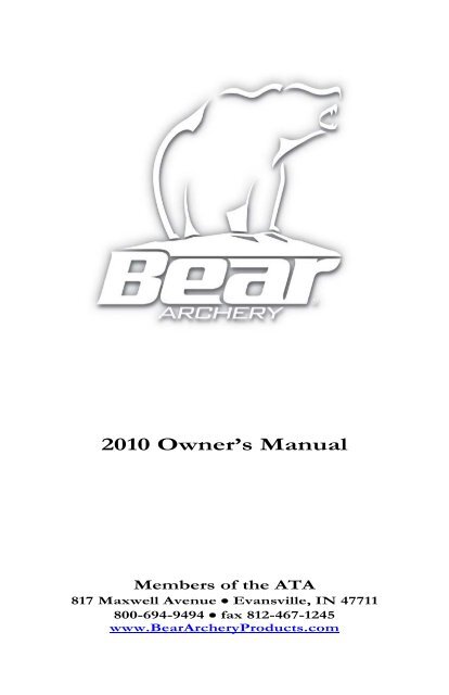 Compound Bow Manual (Adult Bows) - Bear Archery
