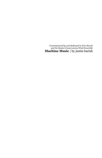 Machine Music | by justin barish