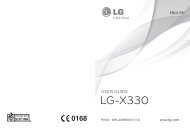 lg-x330 user guide - LG Mobiles