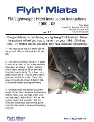 FM lightweight hitch - Flyin