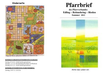 Pfarrbrief Sommer 2012 - Pfarrverband Edling, Seite Pfarrei Edling ...