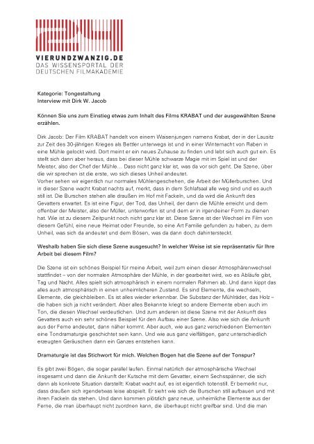 Das Ganze Interview Als Pdf Vierundzwanzig
