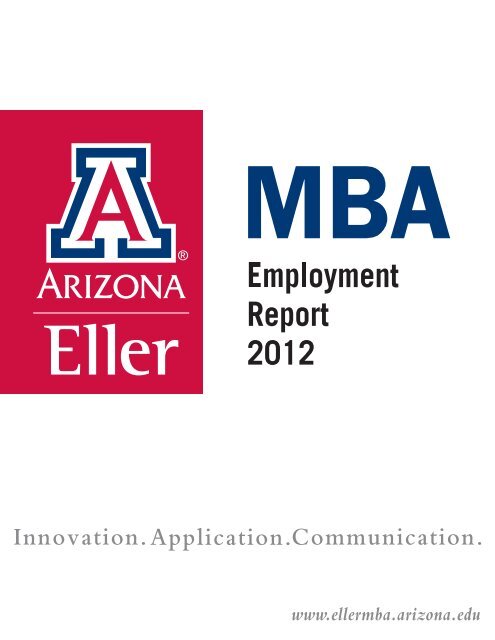 Placement Report - Eller MBA Programs - University of Arizona