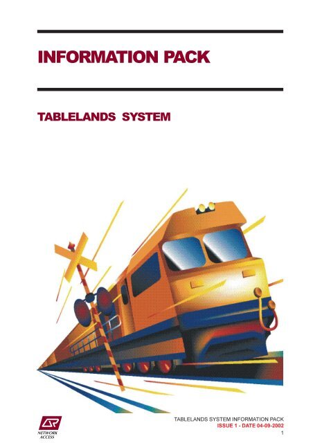 Tablelands Information Pack - Issue 1 - 04 Sep ... - Queensland Rail