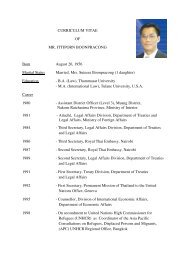 CURRICULUM VITAE OF MR. ITTIPORN BOONPRACONG Born ...