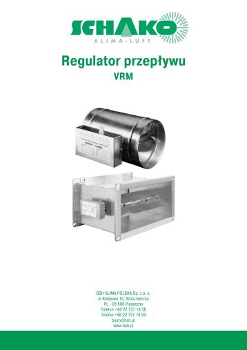 Regulator przepływu - BSH - KLIMA POLSKA Sp. z o.o.