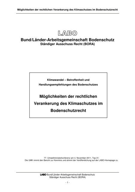 MÃ¶glichkeiten der rechtlichen Verankerung des Klimaschutzes im ...