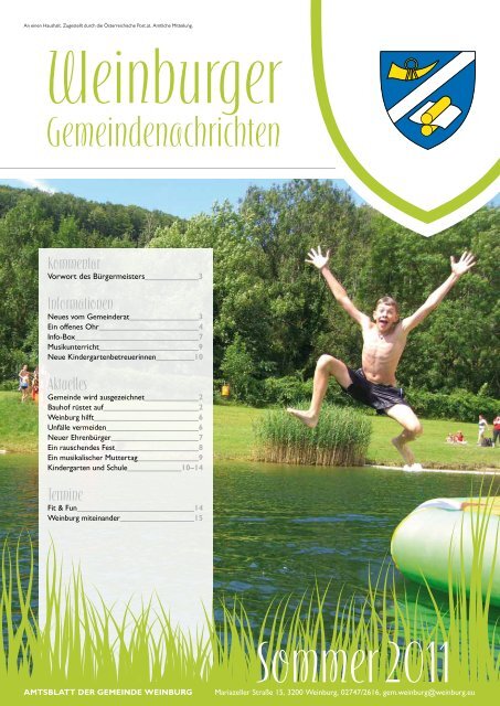 Sommer 2011 - Gemeinde Weinburg