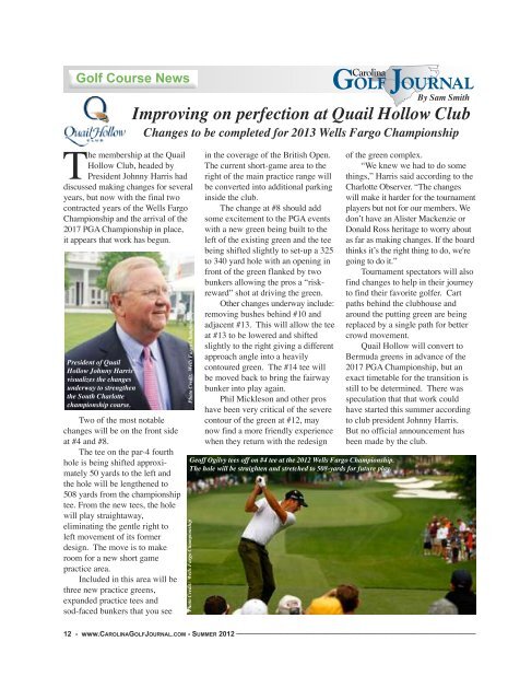 KDUORWWH·V )LUVW - Carolina Golf Journal