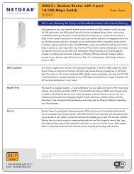 ADSL2+ Modem Router with 4 port 10/100 Mbps Switch ... - Netgear