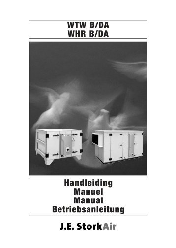 WTW B/DA WHR B/DA Handleiding Manuel Manual ... - J.E. StorkAir