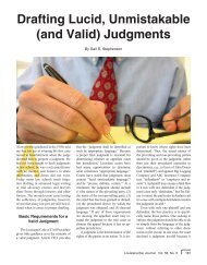 (and Valid) Judgments - Louisiana State Bar Association