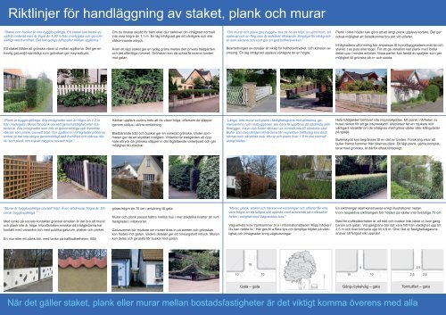 Plank och murar - Lomma kommun