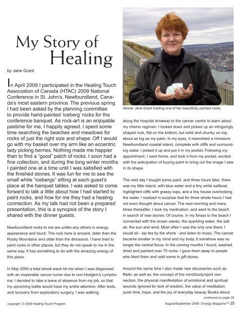 August/September 2009: Healing Touch ... - Energy Magazine