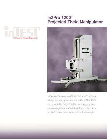 in2Pro 1200 Manipulator Brochure - InTest Corporation
