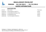 audio-apparatuur brailleshop prijslijst period - 01/10 ... - Brailleliga