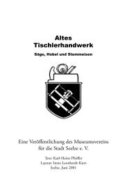 Altes Tischlerhandwerk - Heimatmuseum Seelze e.V.