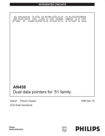 AN458 Dual data pointers for '51 family