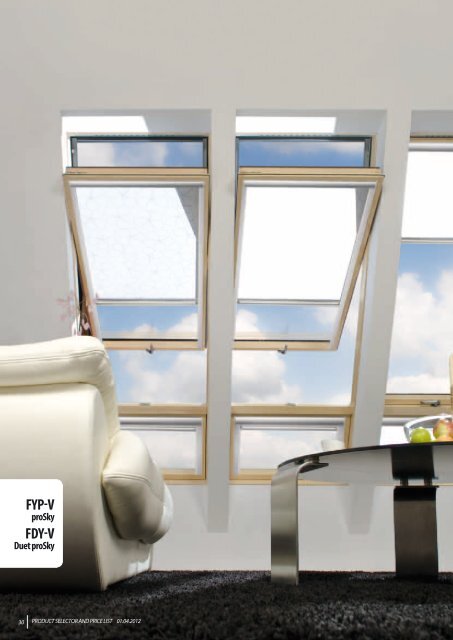 Product selector and price list - Roof Windows