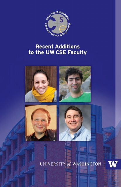Recent Additions to the UW CSE Faculty - University of Washington