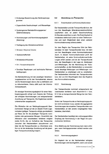 Technische Regel - Arbeitsblatt G 2000 des DVGW - Vbh-hoy.de