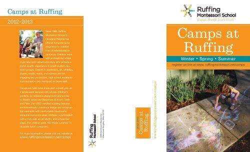 Camps at Ruffing - Ruffing Montessori School