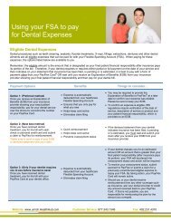 Using your FSA to pay for Dental Expenses - Benefits Office