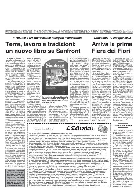 Leggi il Giornale - Comune di SANFRONT